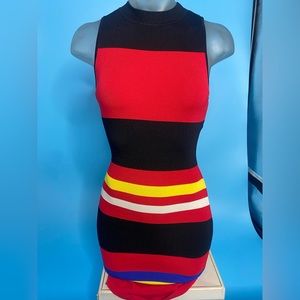 Multi color striped dress
